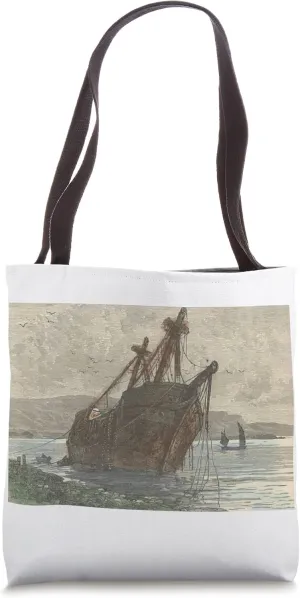 Vintage Shipwreck Tote Bag
