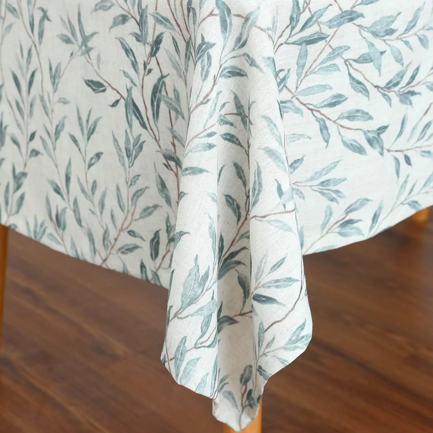 VOGOL Leaves Pattern Tablecloth, 52 x 84 Inches Heavy Weight Country Table Cloth, Washable Wrinkle Free Table Cover Home Decoration