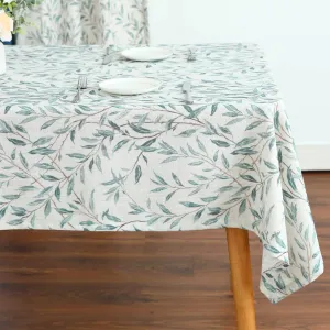 VOGOL Leaves Pattern Tablecloth, 52 x 84 Inches Heavy Weight Country Table Cloth, Washable Wrinkle Free Table Cover Home Decoration