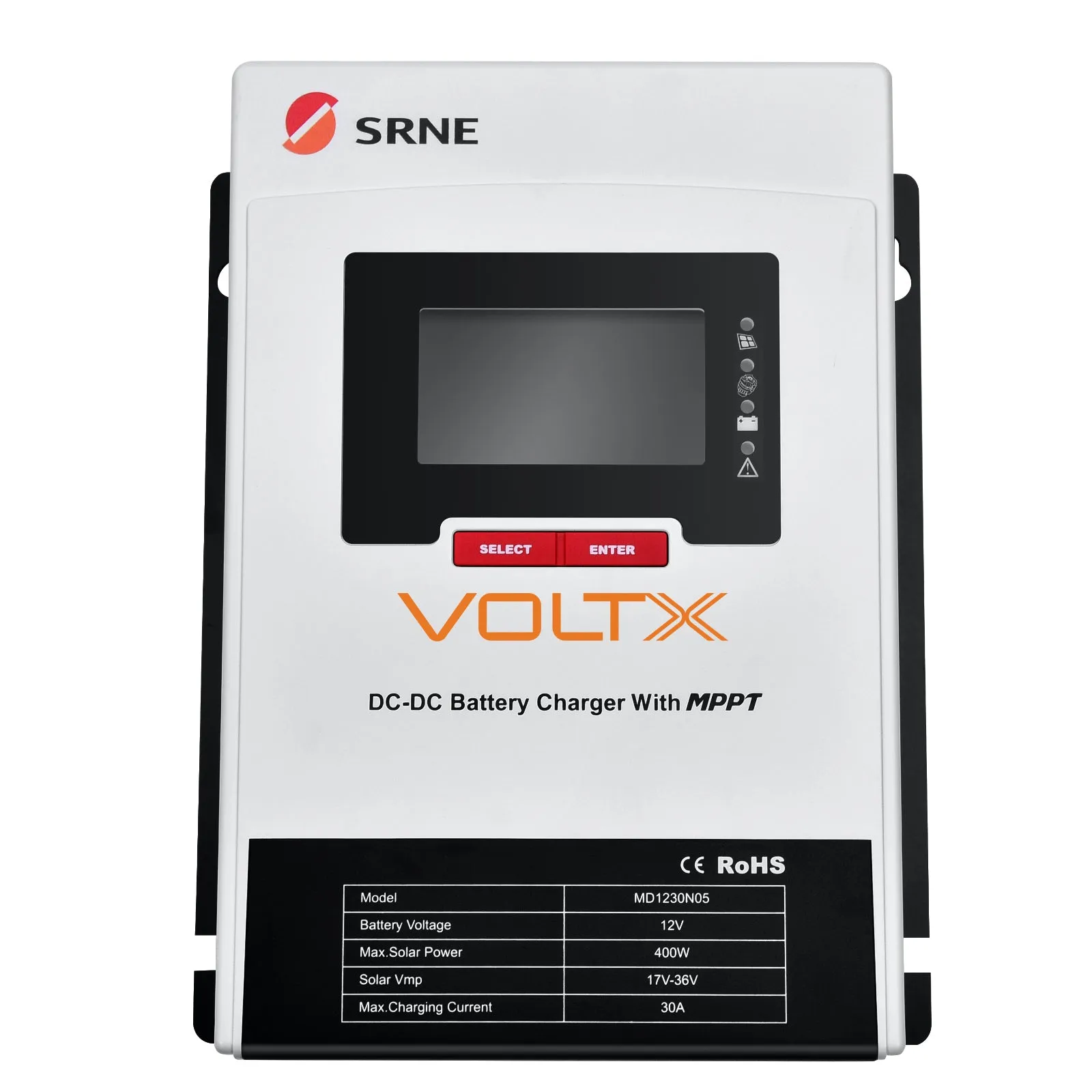VoltX SRNE 12V 30A MPPT Battery Charger with Bluetooth