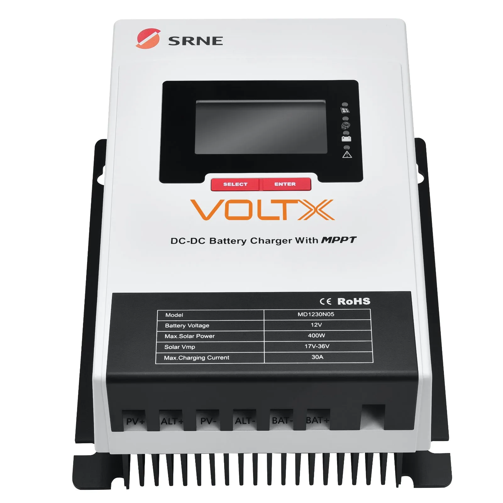 VoltX SRNE 12V 30A MPPT Battery Charger with Bluetooth