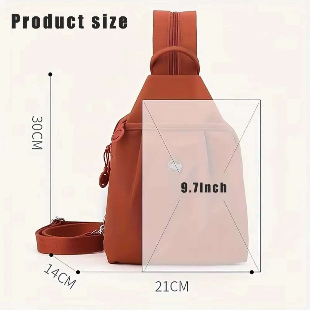 Vovtva Backpack Chest Bags Double Zipper Large Capacity, Street-Lite-Chic Versatile Travel Bag,Multi-Compartment Backpack (Blue2)
