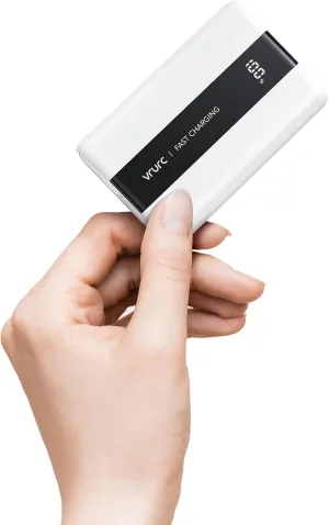 VRURC Power Bank,20000mAh Portable Charger Fast Charging,Compact Travel Essentail,4 Outputs 3 Inputs Battery Pack USB C for iPhone Series,Samsung,Android-White