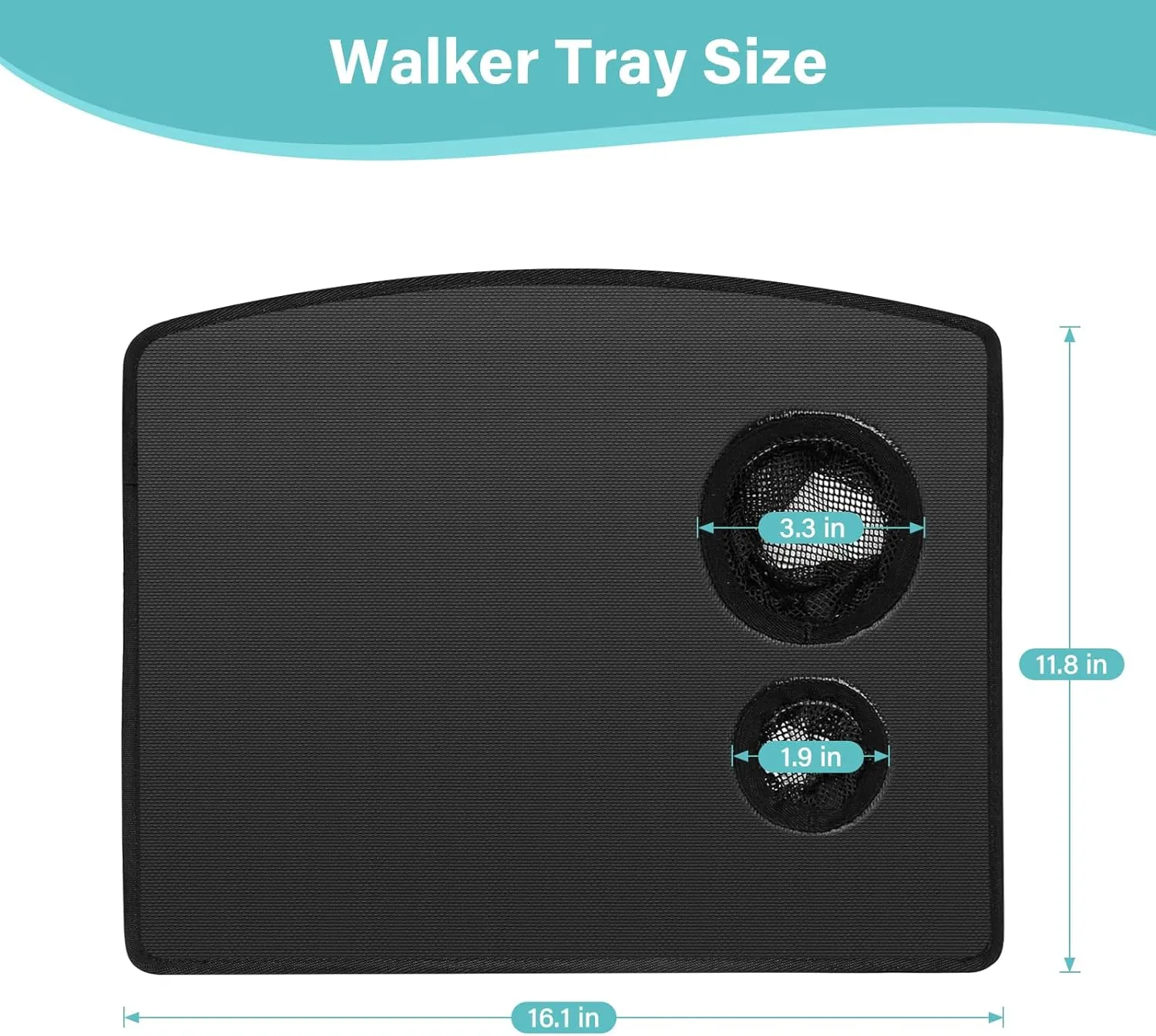 Walker Tray for Folding Walker, Trays for Walkers for Seniors Detachable with Cup Holder,Walker Trays for Rolling Folding Walker,Walker Accessories for Elderly