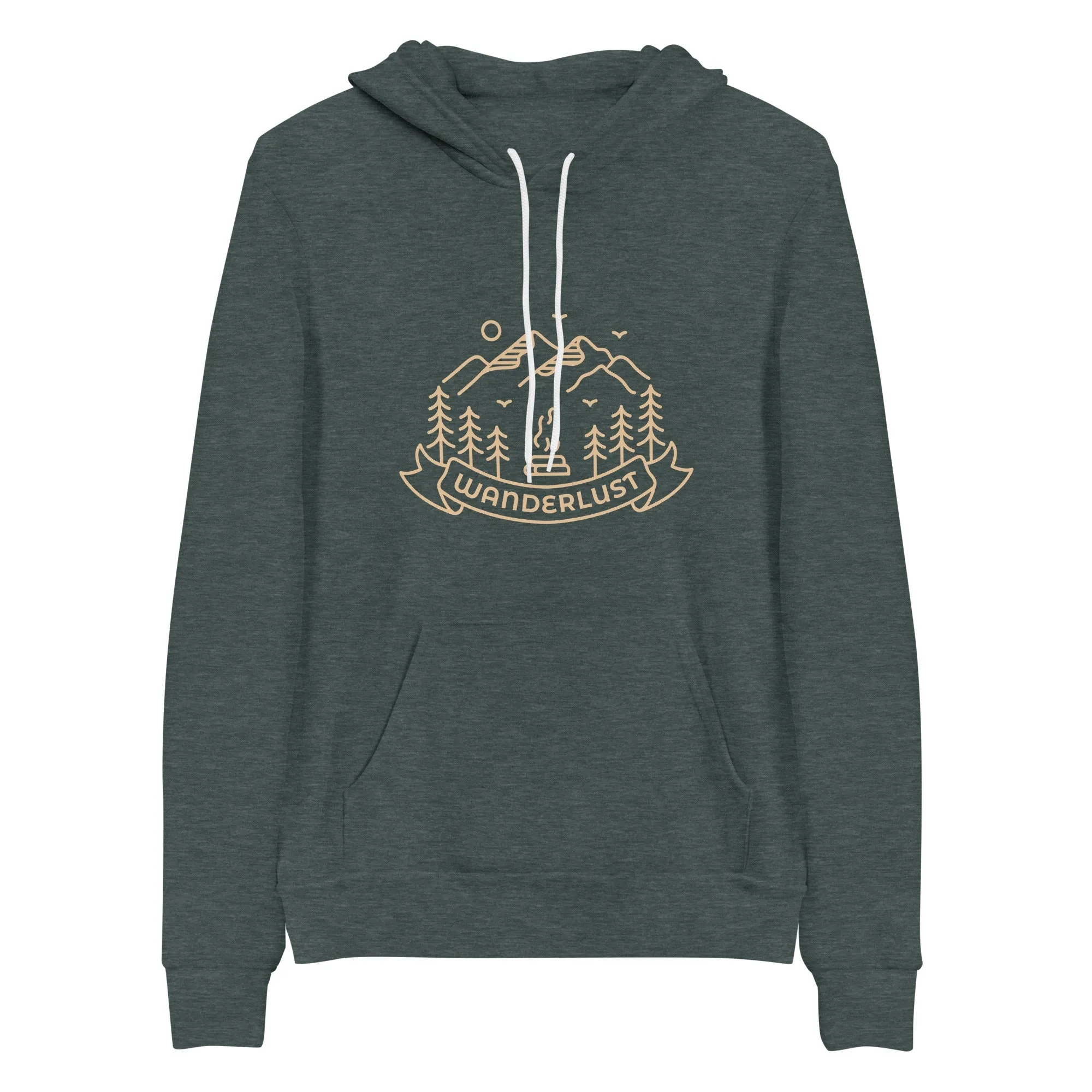 Wanderlust Large Design Lightweight Hoodie