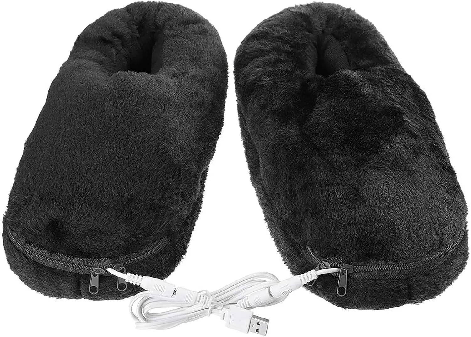 Warming Slippers USB Heated Shoes Feet Warm Pad Mat Electric Heating Shoe Rechargeable Washable Winter Thermal Slippers
