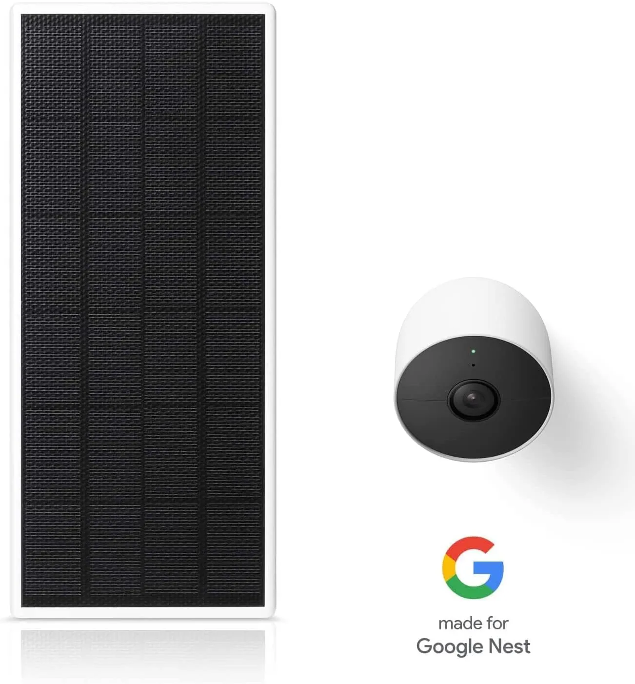 Wasserstein Solar Panel, Solar Panel Charger for Google Nest Cam Outdoor or Indoor, Battery - 2.5W Solar Power - Camera Solar Panels Made for Google Nest (1 Pack)