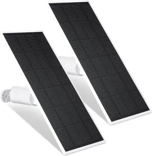 Wasserstein Solar Panel, Solar Panel Charger for Google Nest Cam Outdoor or Indoor, Battery - 2.5W Solar Power - Camera Solar Panels Made for Google Nest (2 Pack)