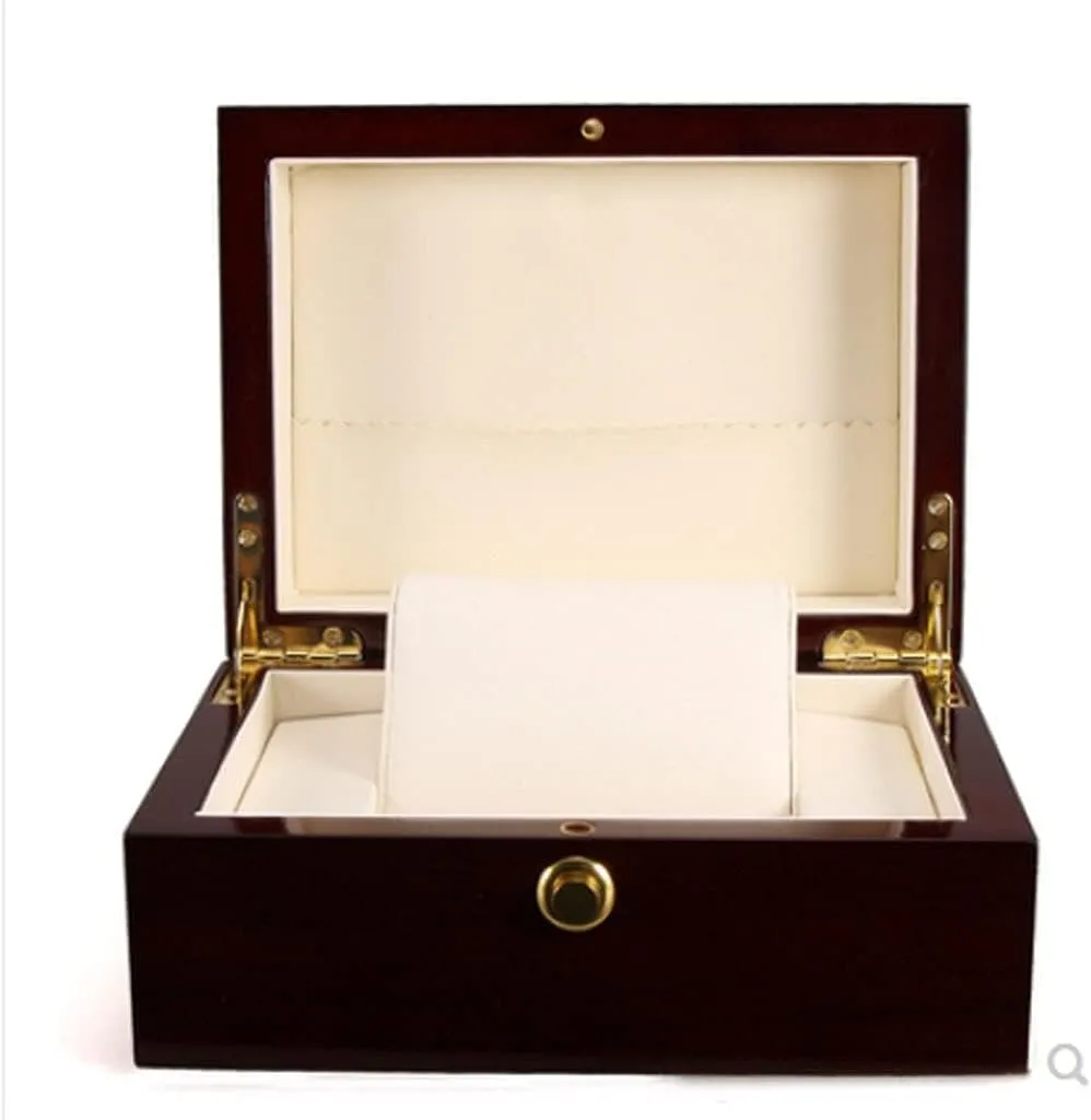 Watch Case Watch Roll Solid Wood Jewelry Box Watch Box Jade Bracelet Watch Storage Box, Vintage Jewelry Storage Box with Lock Watch Box Watch Winder
