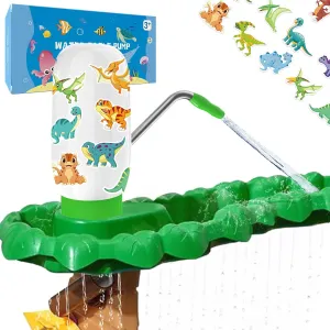 Water Table Pump, Water Pump for Water Table, Dual Motor Double Water Output Work Continuously for 2 Hours, Water Table Toys Accessories with Waterproof Stickers, Fun Summer Outdoor Toys for Kids