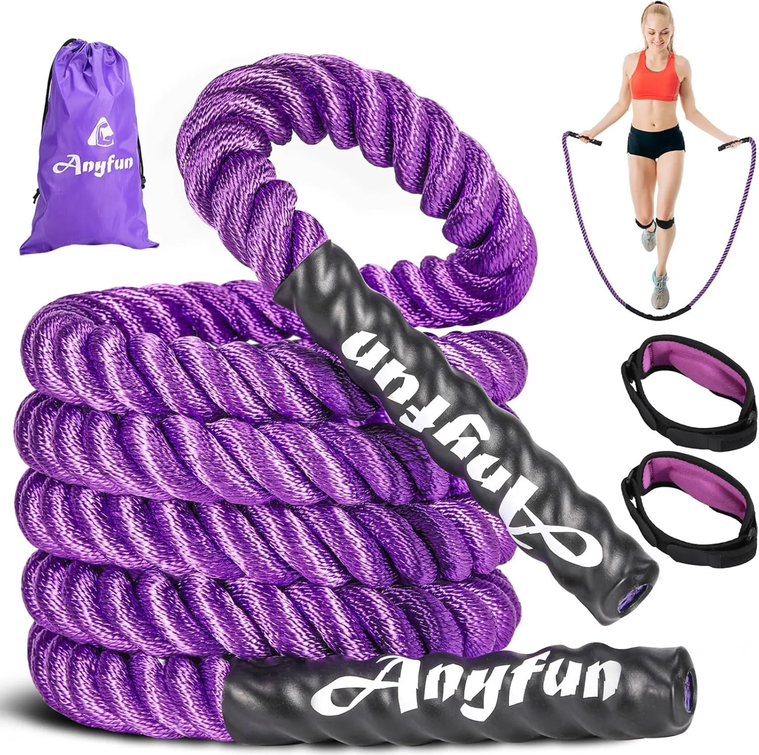 Weighted Jump Rope Fitness Equipment for Women Adult Jumprope for Strength Training Weight Loss Shape Body Total Body Workout Skipping Rope Home Gym Jumping Rope