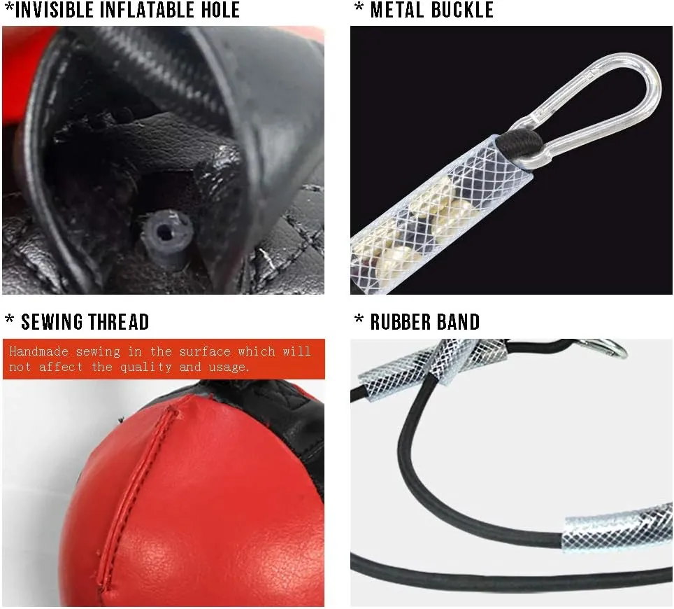 Wesing Double End Striking Bag Leather Boxing Speed Ball Bag