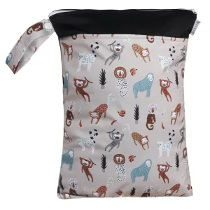 Wet Bag Double Pocket - Zoo Animals