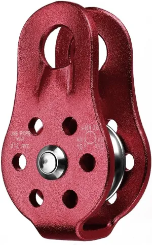 Wheel Lifting Device，Cable Pulley,20KN Aluminum Alloy Fixed Rope Climbing Pulley Outdoor Camping Hiking Escape Rescue Tool Single Pulley Block (Color : Red) (Color : Red) (Color : Red)
