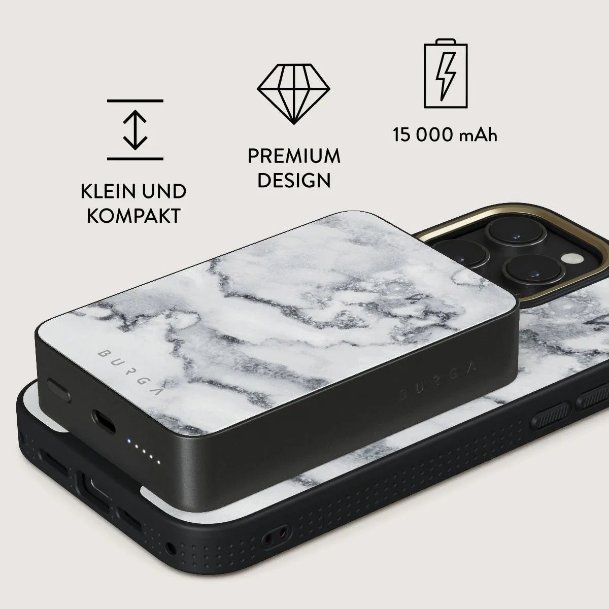 White Winter - Magnetic Powerbank