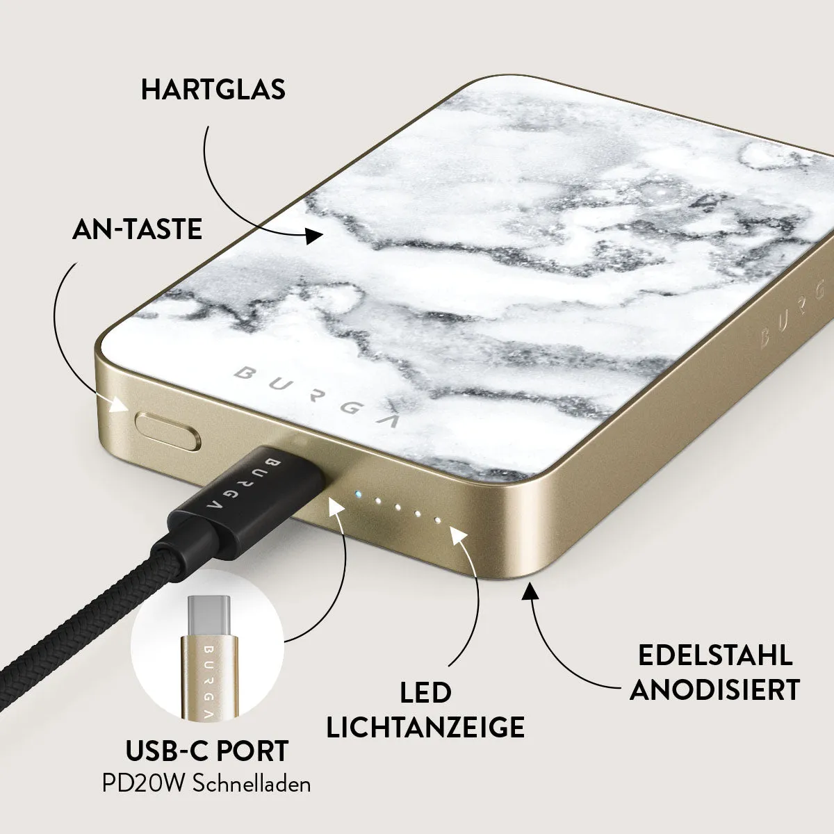 White Winter - Magnetic Powerbank