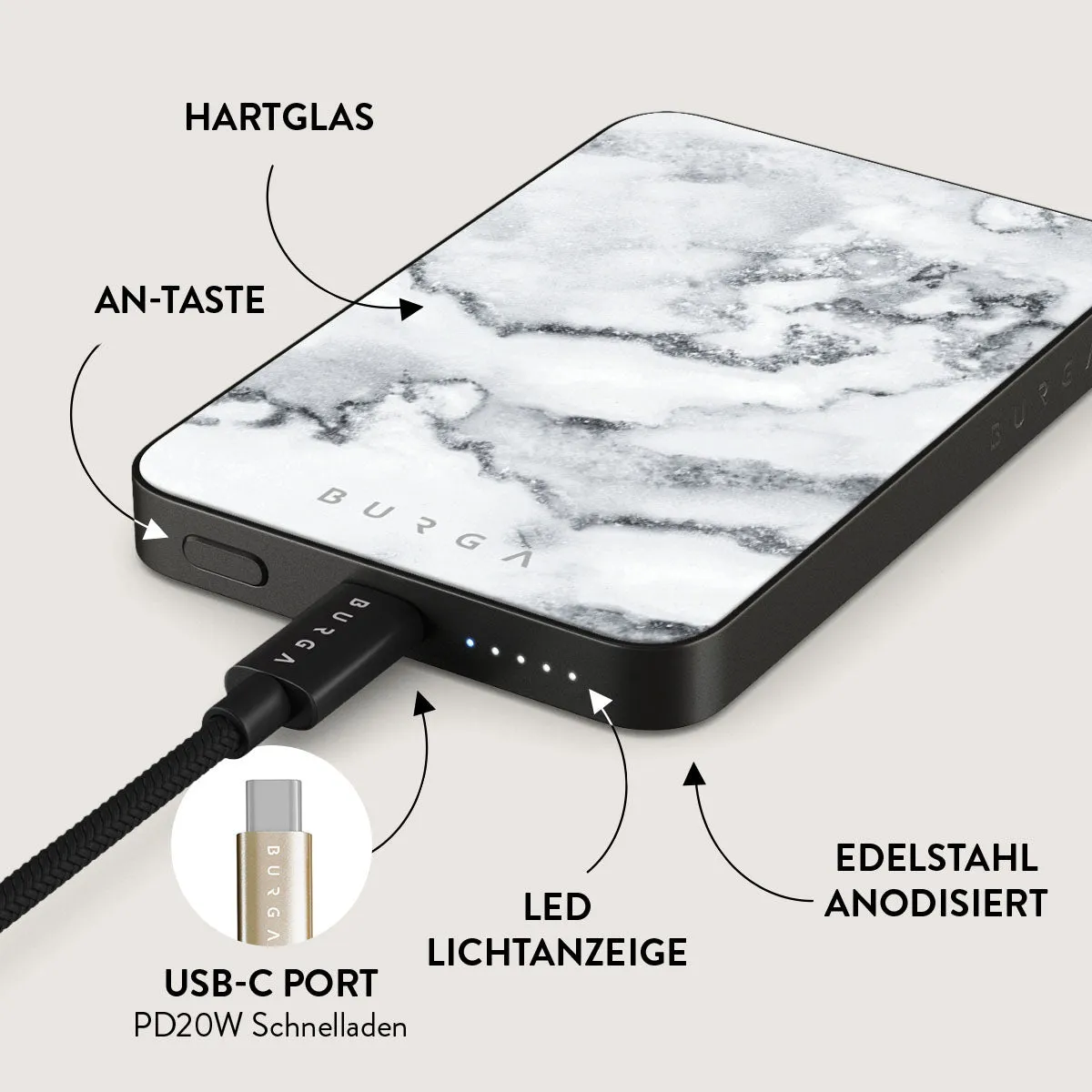 White Winter - Magnetic Powerbank