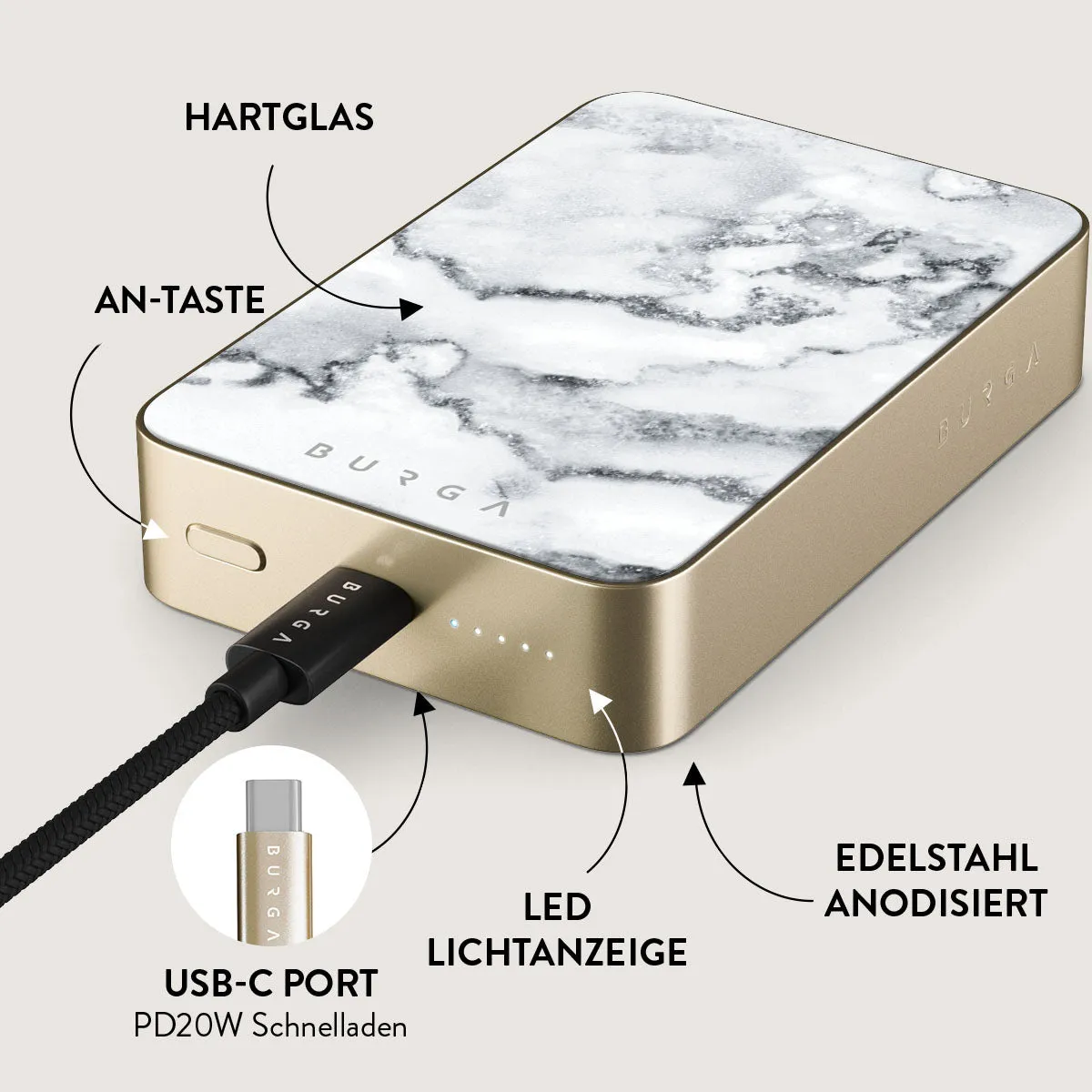 White Winter - Magnetic Powerbank