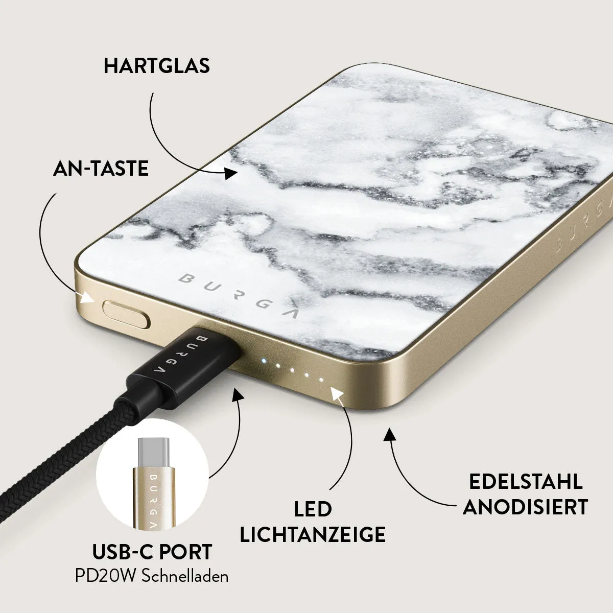White Winter - Magnetic Powerbank