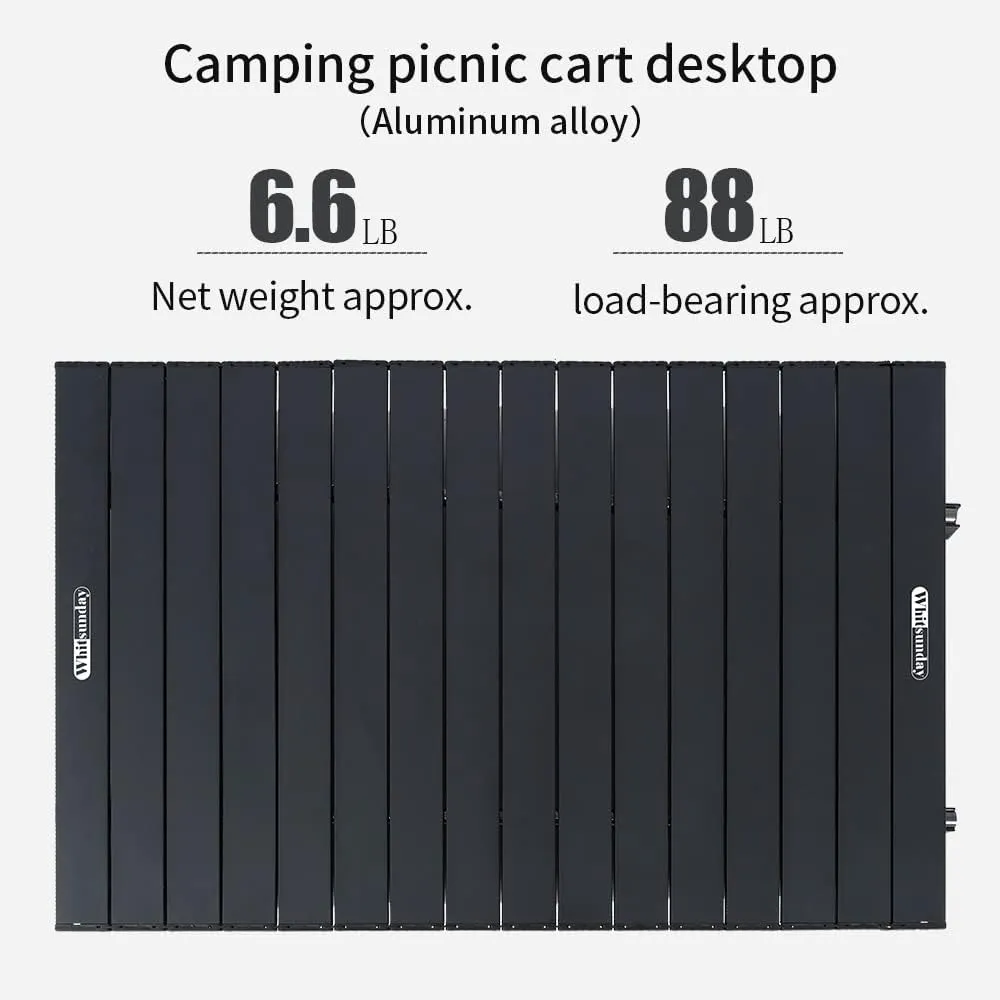 Whitsunday Outdoor Folding Table Aluminum (Carbon Black, Rectangle Standard)