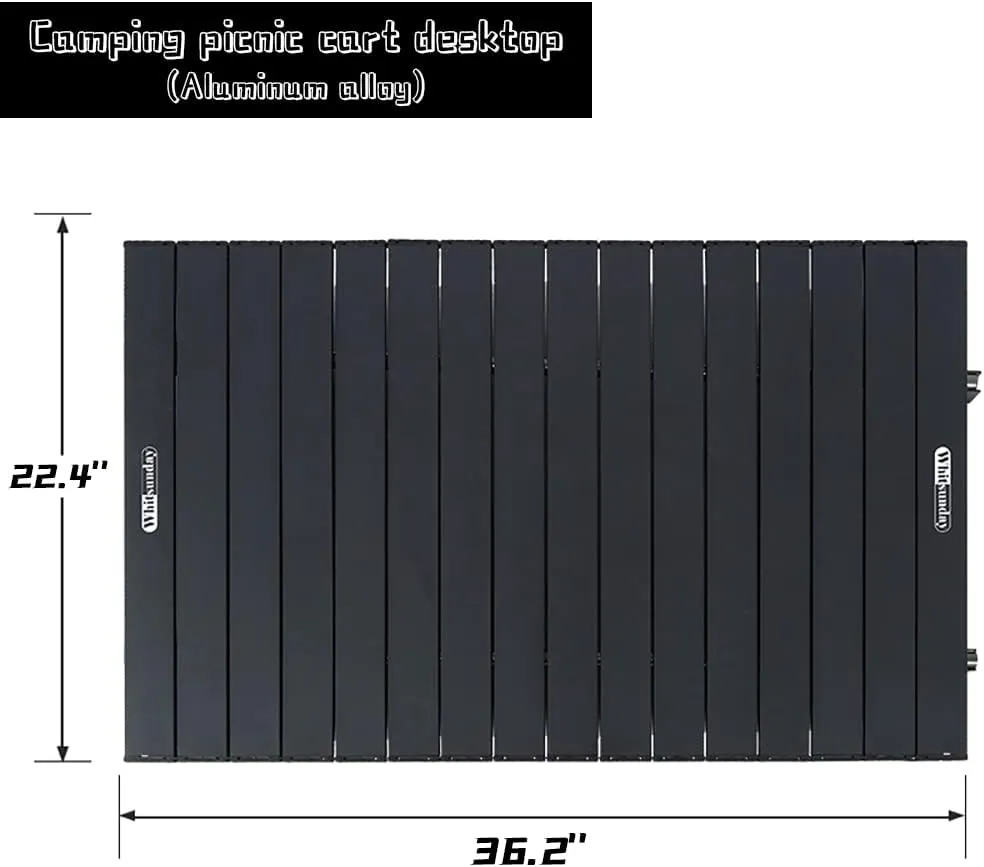 Whitsunday Outdoor Folding Table Aluminum (Carbon Black, Rectangle Standard)