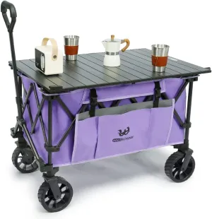 Whitsunday Portable Camping Movable Table,Ultralight Aluminum Folding Beach Table for Outdoor Cooking, Picnic, Camp, Travel-Purple