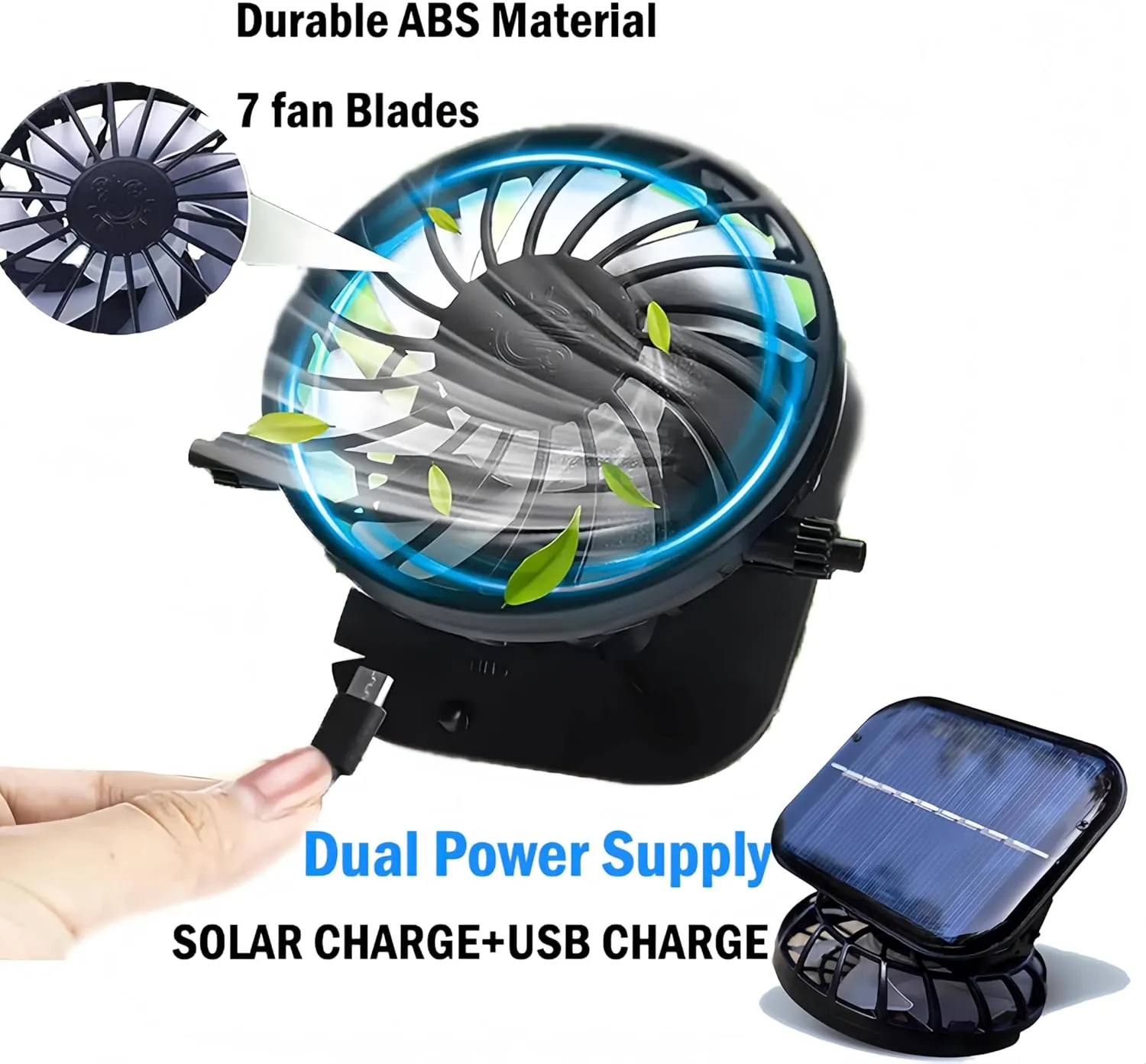 Wide Brim Solar Fan Hat, Outdoor Wide Brim Sun Hat, 2 Solar Fan Bucket Hats Set, Outdoor Fishing Bucket Hats