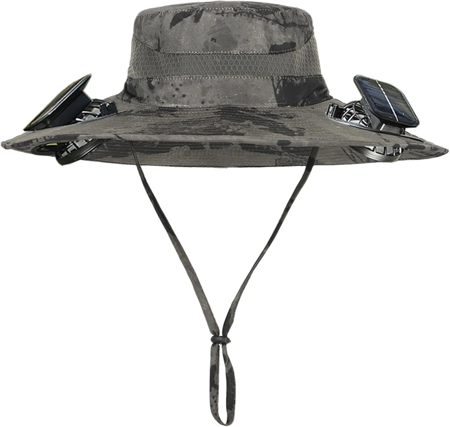 Wide Brim Solar Fan Outdoor Fishing Hat Hats for Men Women & USB Charging,Upf50 