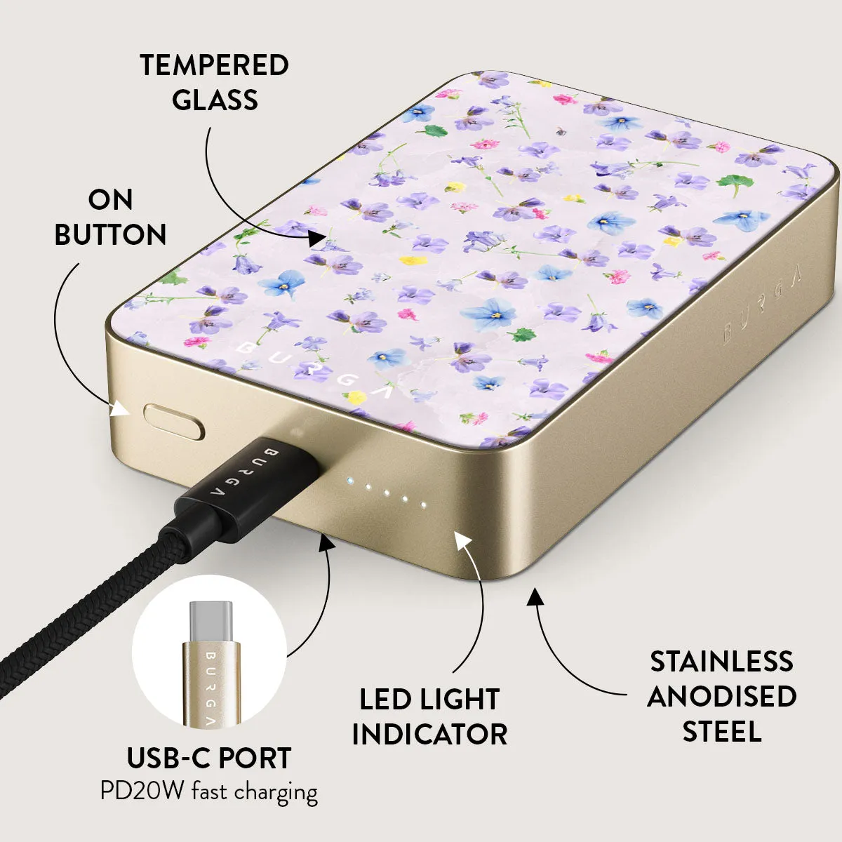 Wildflower - Magnetic Power Bank
