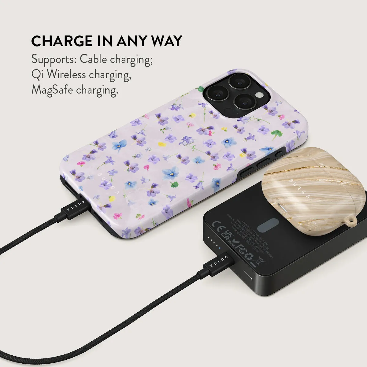 Wildflower - Magnetic Power Bank