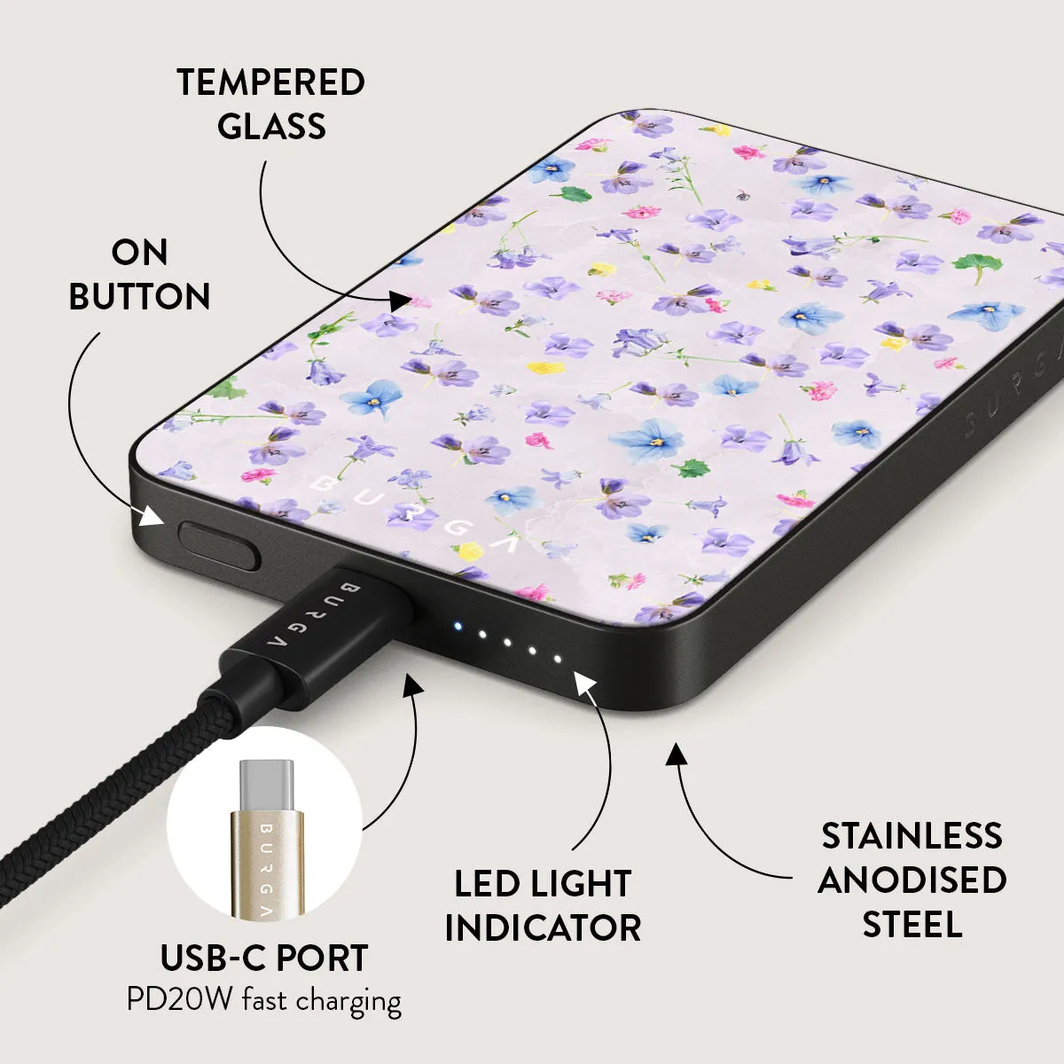 Wildflower - Magnetic Power Bank