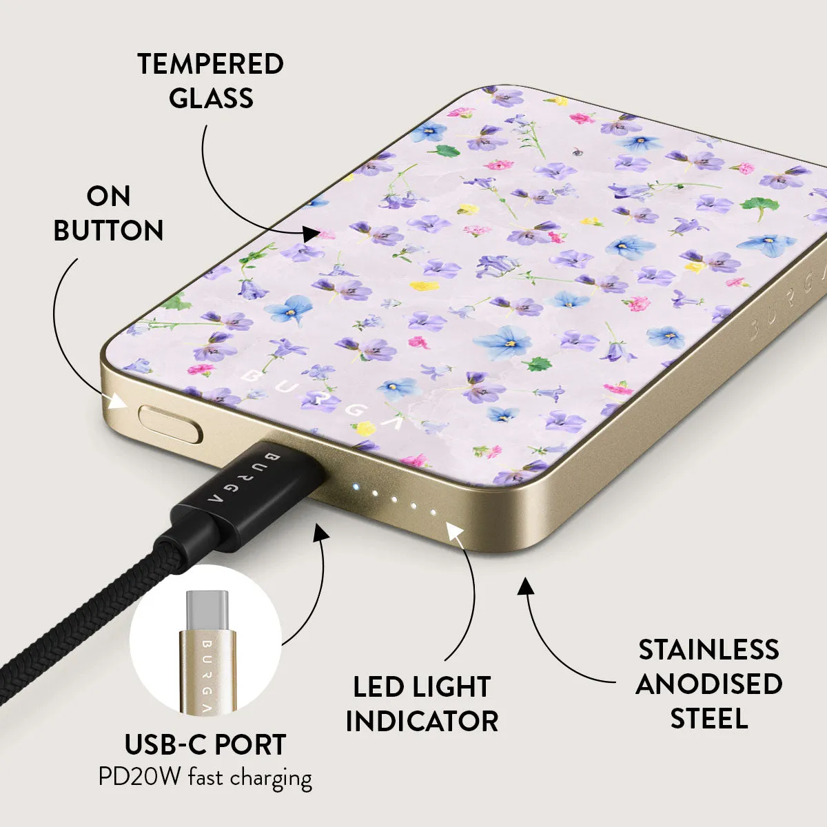 Wildflower - Magnetic Power Bank
