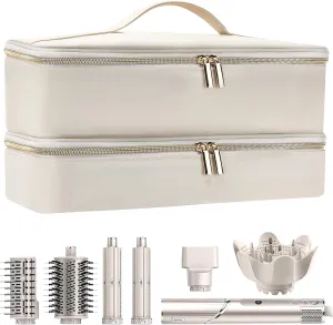 Wjiang Carrying Case for Shark Flex Style Dyson Airwrap Supersonic Hair Dryer Double-Layer Travel Storage Bag Also for Revlon Hair Dryer Brush Hair Accessories Tools