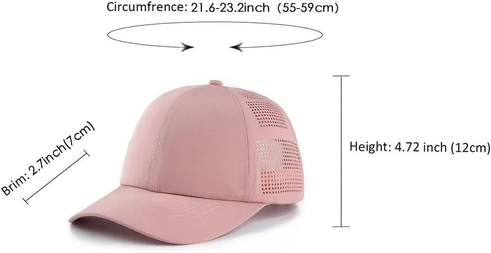 Women Quick Drying Baseball Cap Sun Hats Mesh Lightweight UV Protection for Outdoor Sports - Multiple Colors