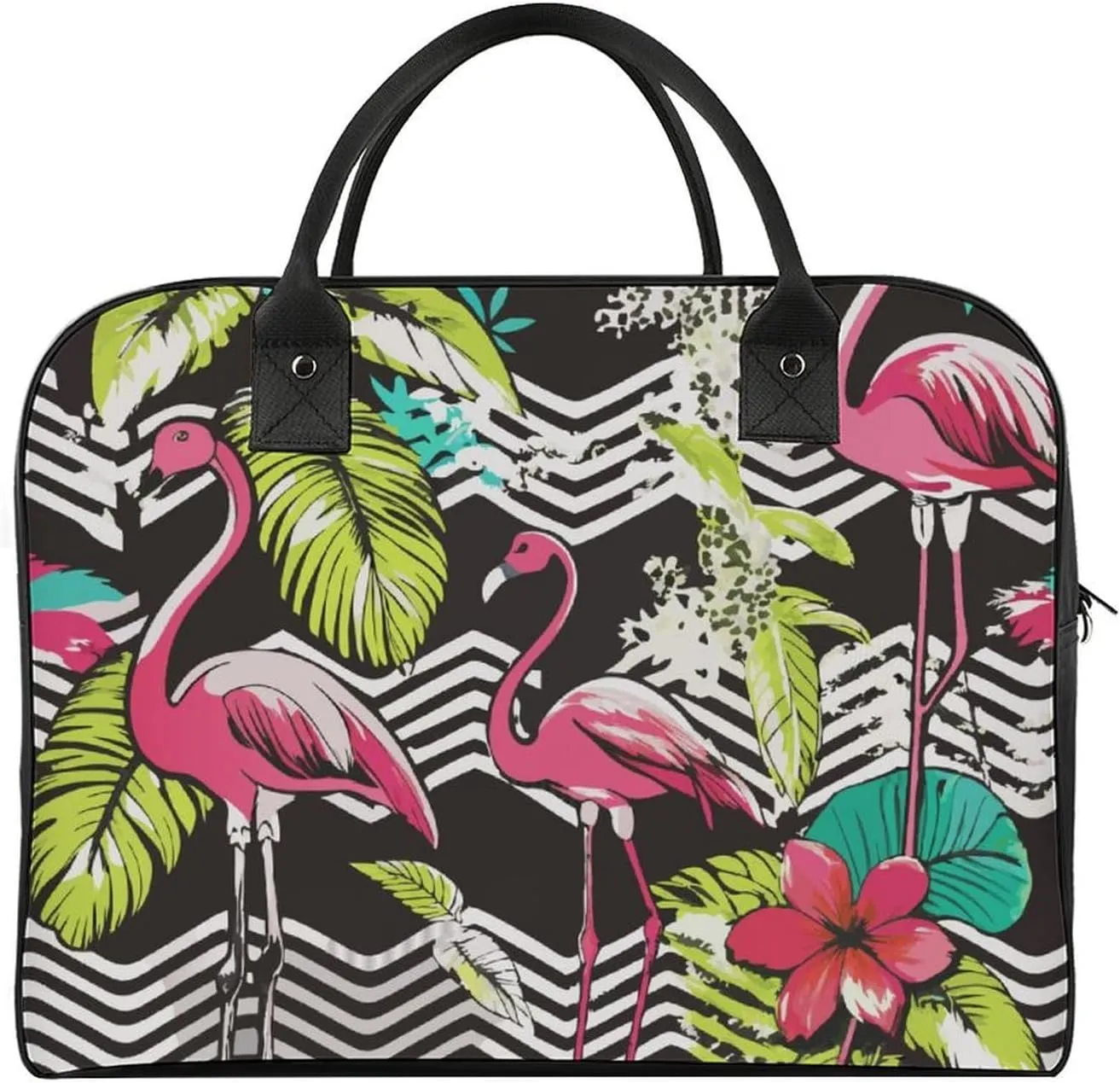 Women's Bag Animal Print Double Slider Zipper Removable Shoulder Strap Travel Handbag