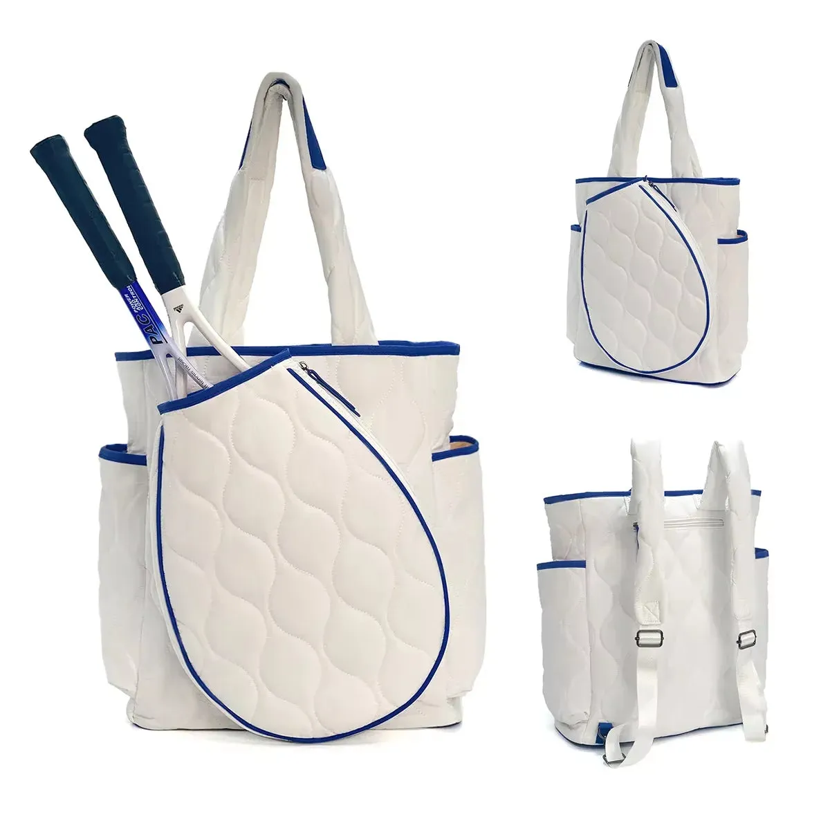 Women's Quilted Puffer Pickleball Duffel Bag – Large Capacity