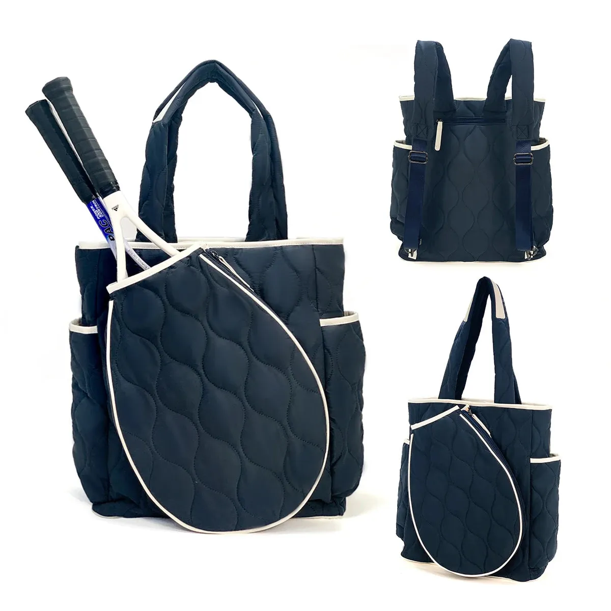 Women's Quilted Puffer Pickleball Duffel Bag – Large Capacity