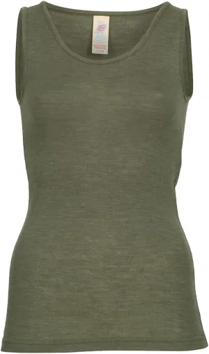 Women's Thermal Base Layer Top - Lightweight Moisture Wicking Merino Wool Silk Sleeveless Undershirt