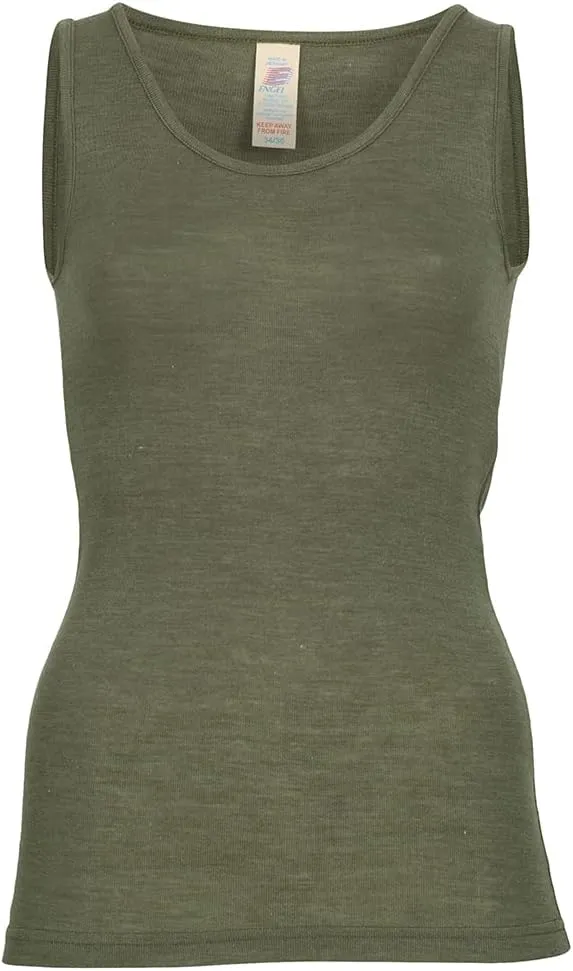Women's Thermal Base Layer Top - Lightweight Moisture Wicking Merino Wool Silk Sleeveless Undershirt