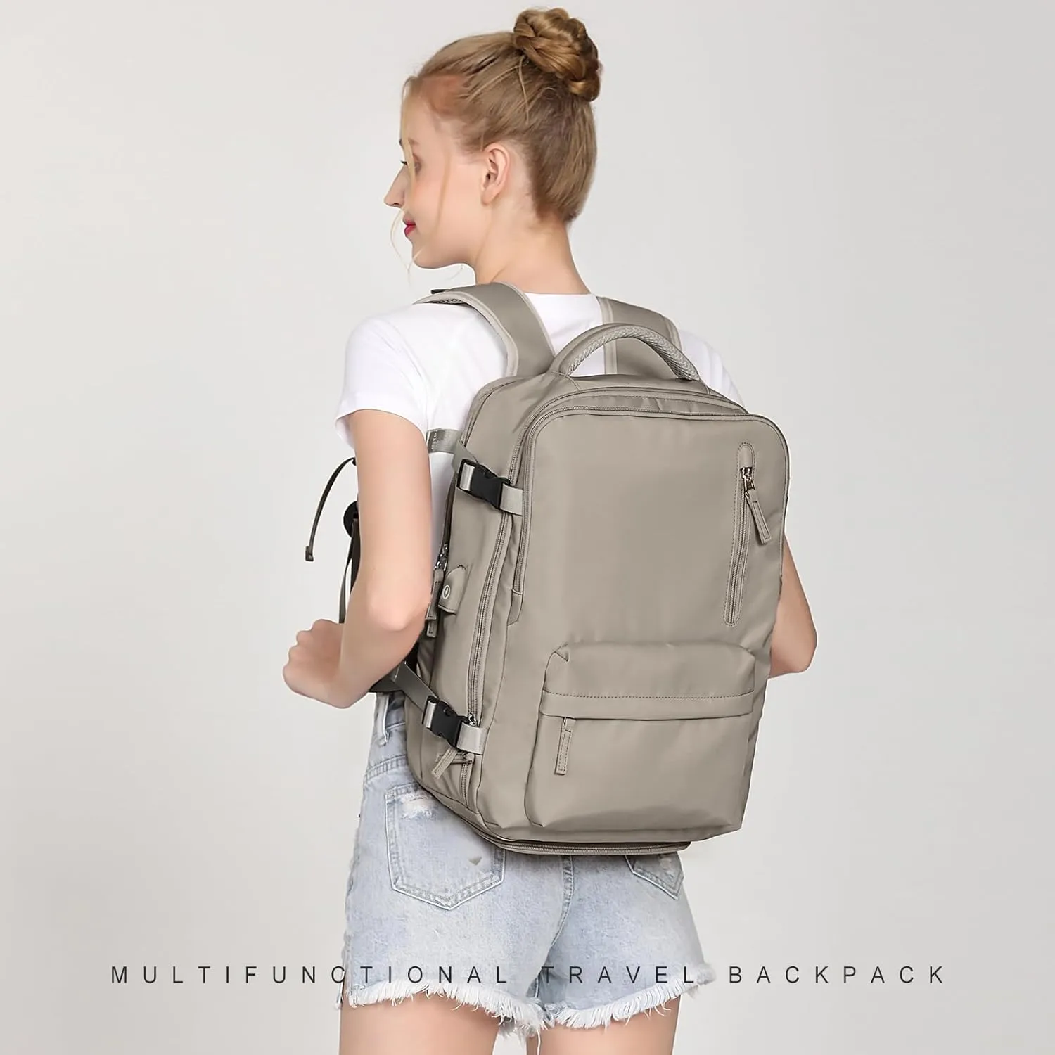 WONHOX Large Travel Backpack Carry on Flight Approved Laptop Work Business Backpack for Women Men Mochila de Viaje