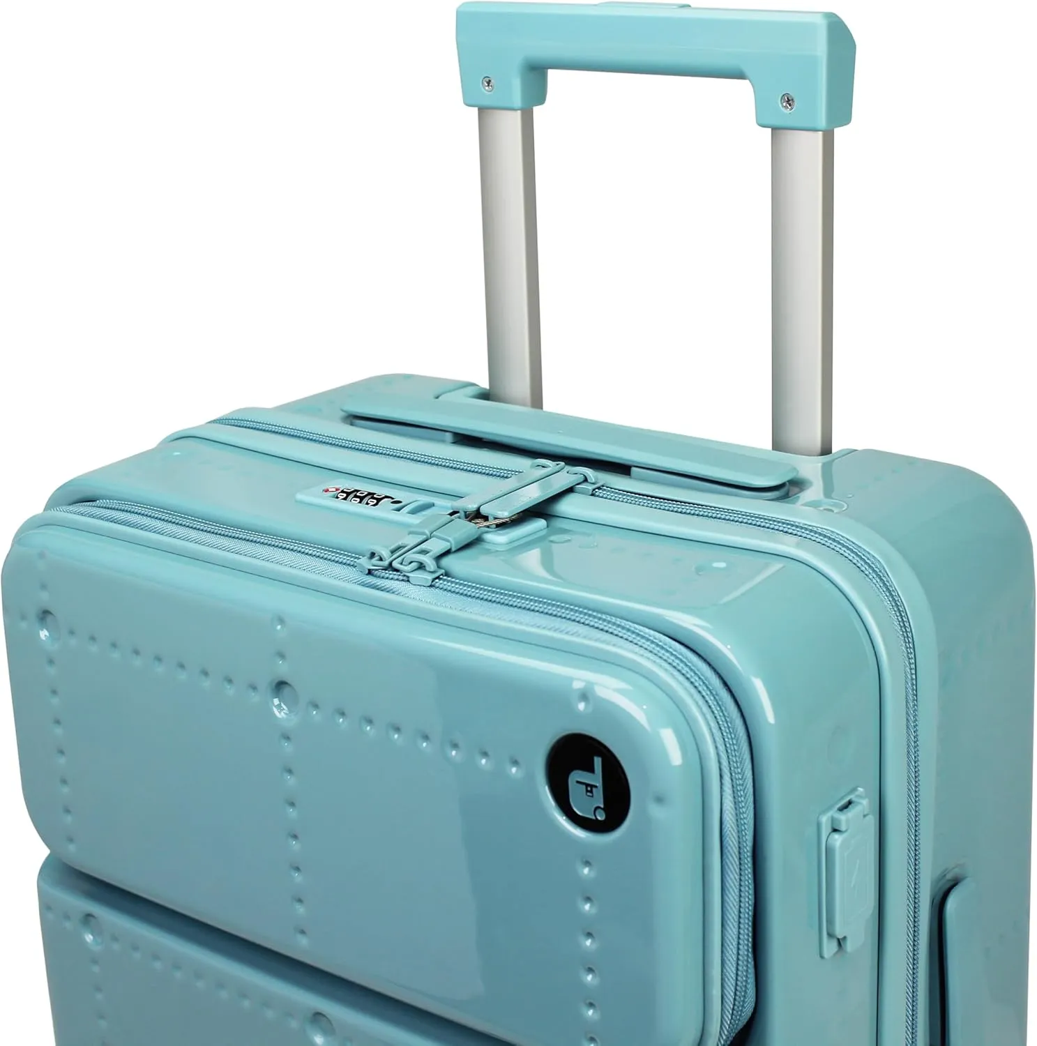 World Traveler Dejuno Smart Luggage with USB Ports, Glacier, Carry-On 20-Inch