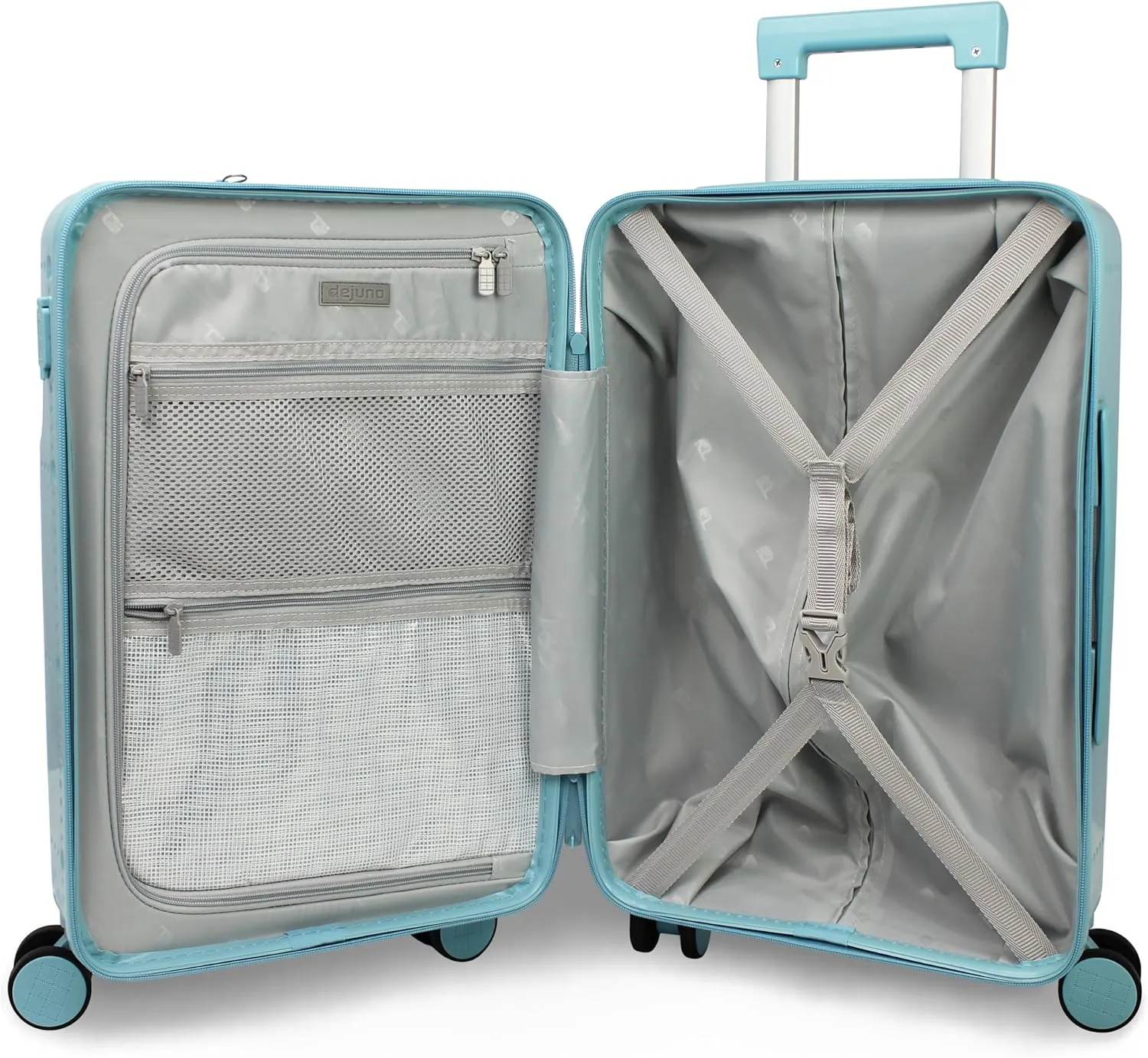 World Traveler Dejuno Smart Luggage with USB Ports, Glacier, Carry-On 20-Inch