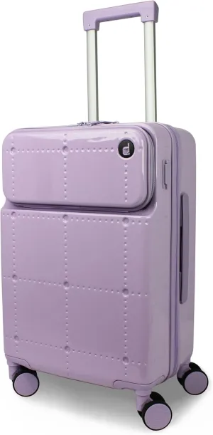 World Traveler Dejuno Smart Luggage with USB Ports, Lavender, Carry-On 20-Inch