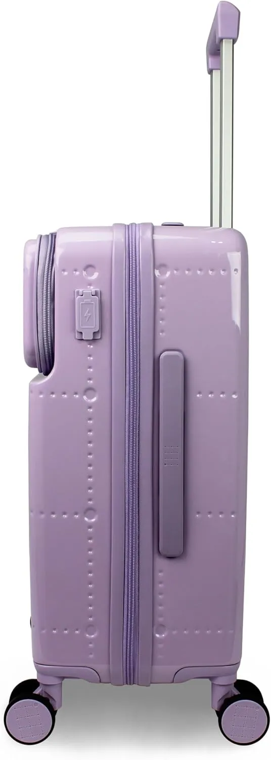World Traveler Dejuno Smart Luggage with USB Ports, Lavender, Carry-On 20-Inch