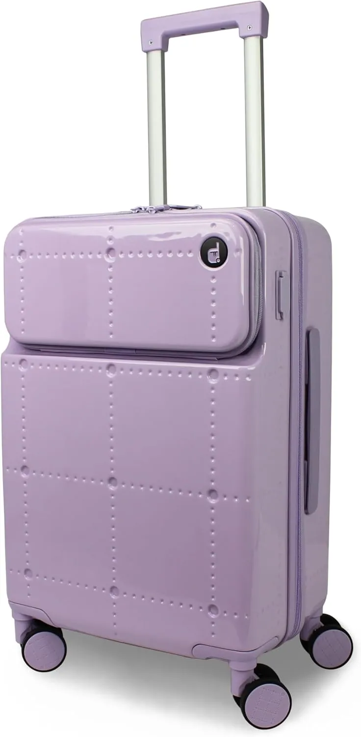 World Traveler Dejuno Smart Luggage with USB Ports, Lavender, Carry-On 20-Inch
