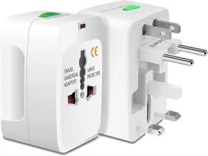 Worldwide Power Adapter Works for ZTE Solar is Universal for 90% of Travel Between US/EU/CN/AUS/NZ/UK Type