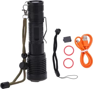 XHP99 Super Power LED Torch with Zoomable P70 Switch and Power Bank Function,USB Rechargeable Flashlight