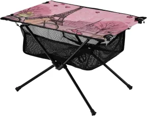 xigua Eiffel Tower Folding Camping Table,Portable Camp Table with Carry Bag Beach Table Folding Table for Picnic, Camp,Party,Travel127