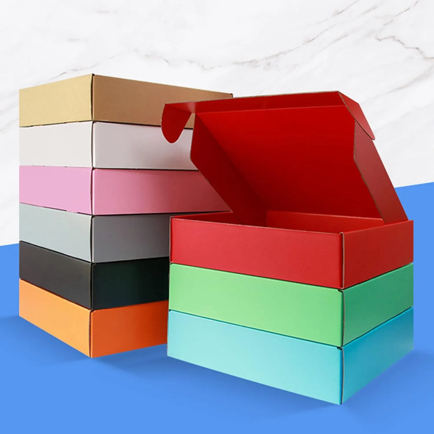 Yellow Shipping Packaging Boxs KAXILU 20pcs Shipping Boxs L10.5xW6.3xH2 inch Suitable E-Commerce Packaging