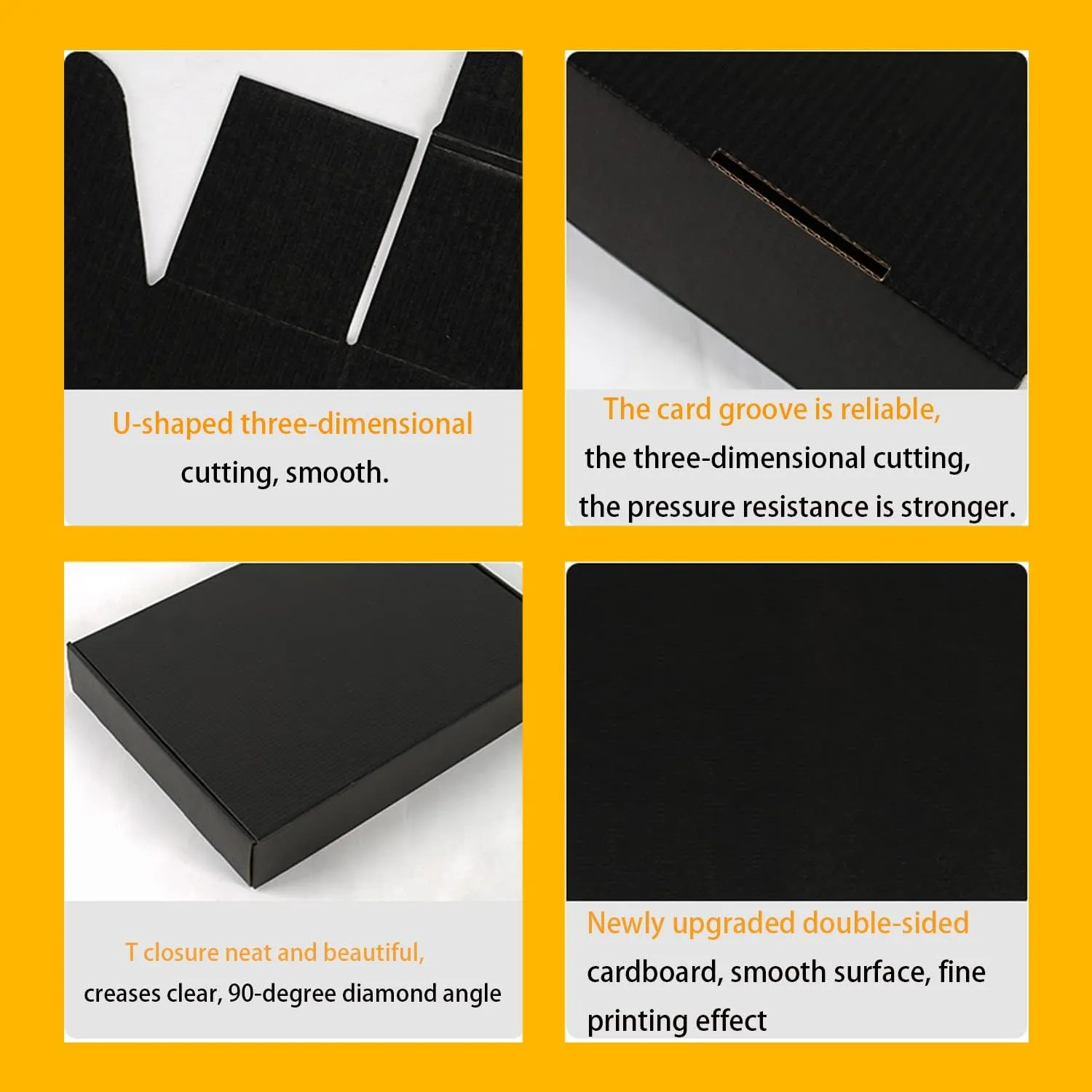 Yellow Shipping Packaging Boxs KAXILU 20pcs Shipping Boxs L10.5xW6.3xH2 inch Suitable E-Commerce Packaging